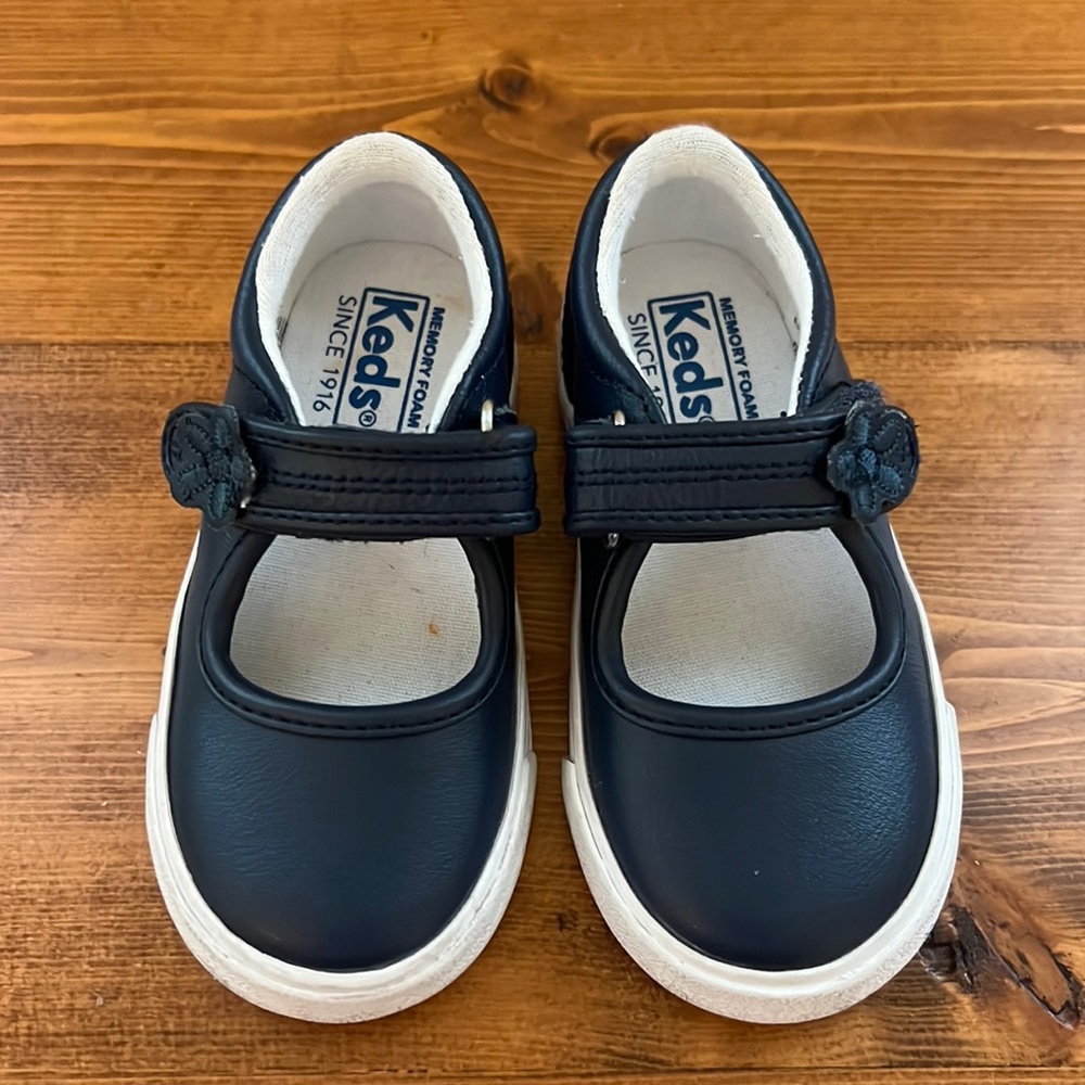 Girls Navy Keds